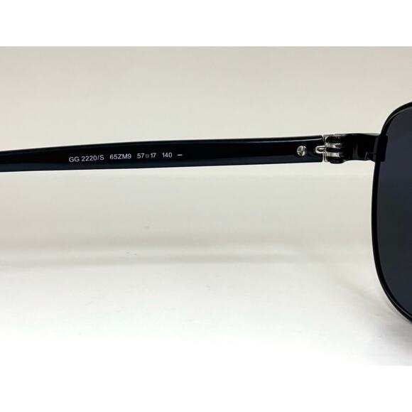 Gucci Aviator Black Gray Gradient Sunglasses GG 2220 Frames 57 17 140 Italy - Picture 9 of 10